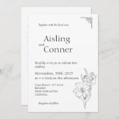 オーキミニマルッドスケッチオールインワンバジェット 招待状 (正面/裏面)