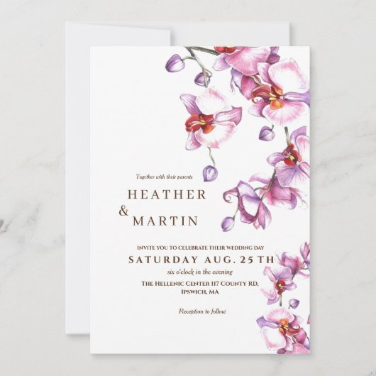 オーキモダンッドボタニカル庭園の結婚式招待状 招待状 (正面)