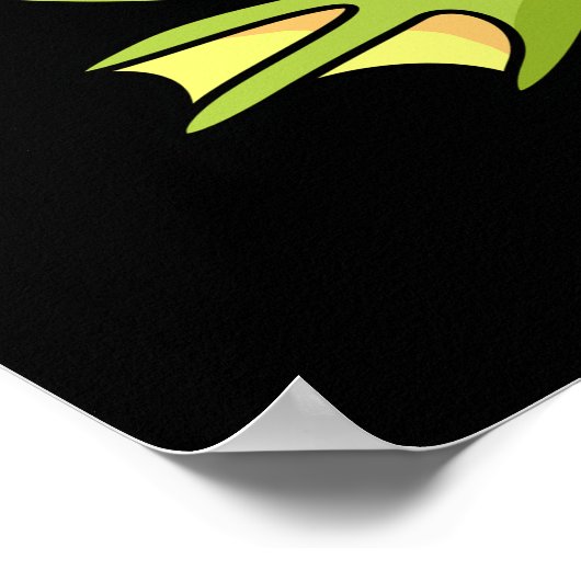 オーキークロークイおもしろいーフロッグプンダークBG ポスター (角)