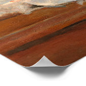 オーギュストルノアールスティルライフ花とげのある梨 ポスター (角)