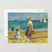 オーギュストルノアール姿オンザビーチ ポストカード (正面/裏面)
