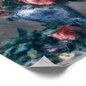 オーギュストルノアール-バラの花瓶 ポスター (角)