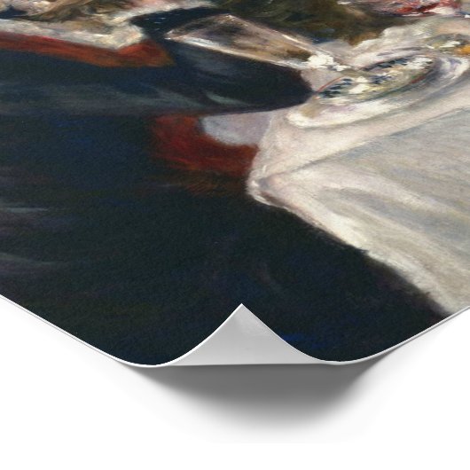 オーギュストルノアール – ボートパーティーの昼食会 ポスター (角)