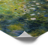 オーギュストルノアール – 庭に日傘を持つ女性 ポスター (角)