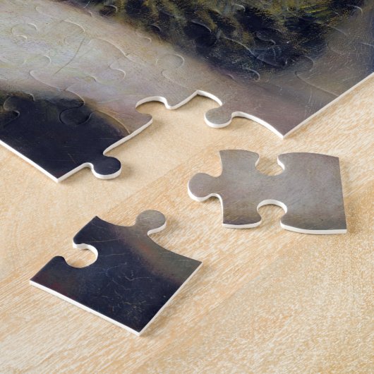 オーギュストルノアール – 猫を飼った女性 ジグソーパズル (側面)