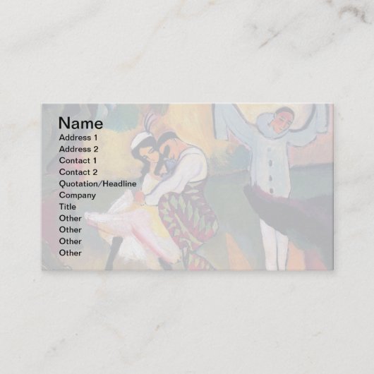 オーギュストロシアのマッケ – バレエステージ 名刺 (正面)