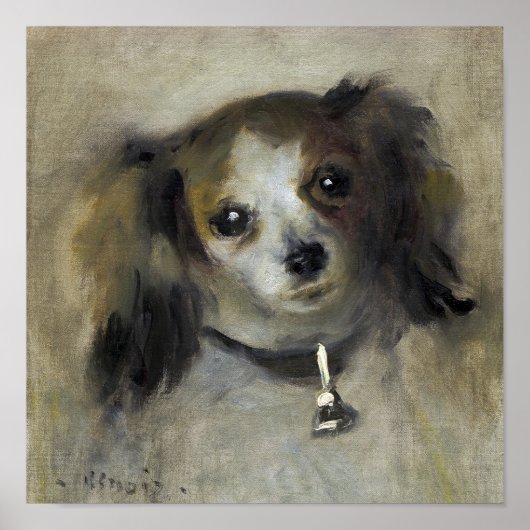 オーギュスト絵を描ルノアールの犬の頭 ポスター (正面)