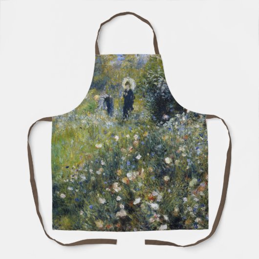 オーギュスト・ルノアールの庭に日傘を持った女性 エプロン (正面)