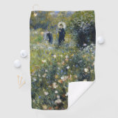 オーギュスト・ルノアールの庭に日傘を持った女性 ゴルフタオル (インサイチュ)