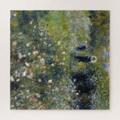 オーギュスト・ルノアールの庭に日傘を持った女性 ジグソーパズル (横)