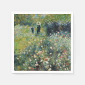 オーギュスト・ルノアールの庭に日傘を持った女性 スタンダードカクテルナプキン (正面)