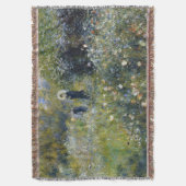 オーギュスト・ルノアールの庭に日傘を持った女性 スローブランケット (正面縦)