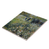 オーギュスト・ルノアールの庭に日傘を持った女性 タイル (側面)