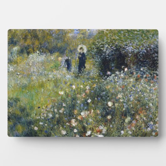 オーギュスト・ルノアールの庭に日傘を持った女性 フォトプラーク (正面)