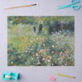 オーギュスト・ルノアールの庭に日傘を持った女性 薄葉紙 (クラフト)