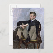 オーギュスト・ルノアールポートレート1867年 ポストカード (正面/裏面)