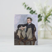 オーギュスト・ルノアールポートレート1867年 ポストカード (スタンド正面)