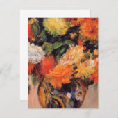 オーギュスト・ルノワール - 花の壺 (正面/裏面)