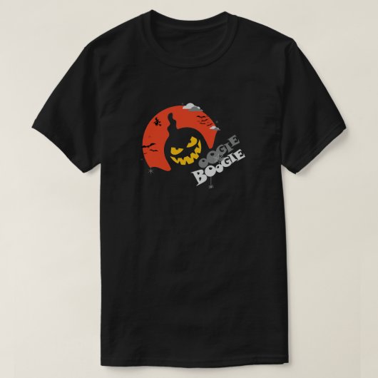 オーギーブギーホラー顔ハロウィーン Tシャツ (デザイン正面)