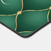 オーギー金ゴールドダイアモンドダークエメラルドグリーン名前をカスタムする デスクマット (コーナー)