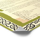 オークのケルトの神木 ポスター (角)