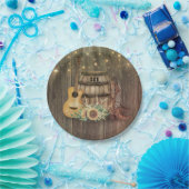 オークのバレル素朴カントリーウッドカウボーイブーツ ペーパープレート (パーティー)