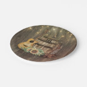 オークのバレル素朴カントリーウッドカウボーイブーツ ペーパープレート (アングル)