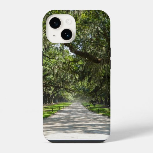 オークの並木道 iPhoneケース (裏面)
