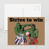 オークの剣闘士フットボールスポーツファンタジーアートポストカード ポストカード (正面/裏面)