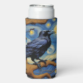 オークの古木の星空の夜の烏 スリム缶クーラー (Seltzer裏面)