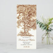 オークの古木の素朴な結婚式プログラム プログラム (スタンド正面)