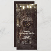 オークの古木の素朴な結婚式プログラム プログラム (正面/裏面)