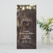 オークの古木の素朴な結婚式プログラム プログラム (スタンド正面)