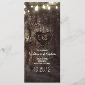 オークの古木の素朴な結婚式プログラム プログラム (正面)