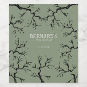 オークの大人不気味誕生日 ワインラベル (シングルラベル)