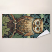 オークの木に生えたフクロウ バスタオル (バスタオル)