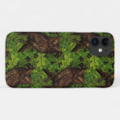 オークの木に生えた緑と茶色のフクロウ Case-Mate iPhoneケース (裏面(横))