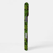 オークの木に生えた緑と茶色のフクロウ iPhoneケース (右側面)