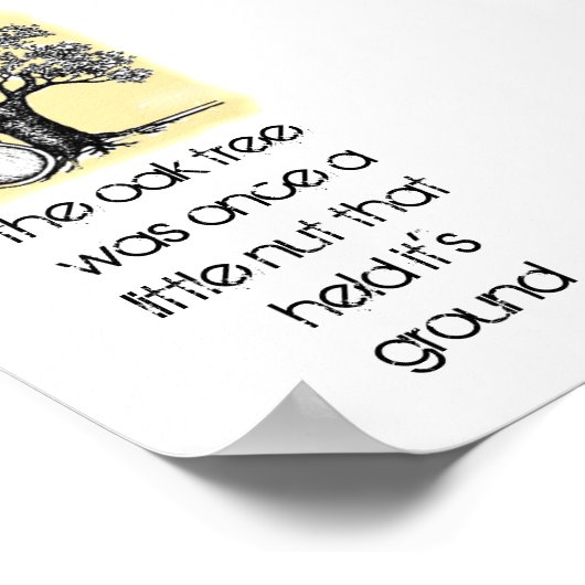 オークの木のインスピレーション ポスター (角)