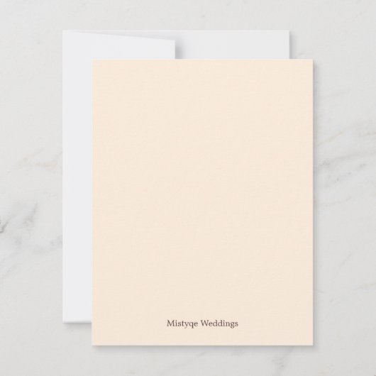 オークの木のハートの保存日付の結婚式の招待状 セーブザデート (裏面)