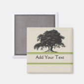 オークの木のプランテーションinグリーン マグネット (正面/裏面)