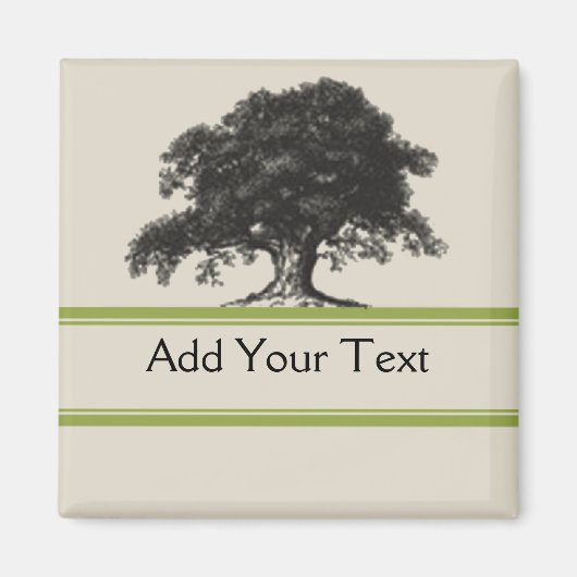 オークの木のプランテーションinグリーン マグネット (正面)