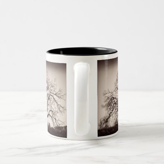 オークの木のマグ ツートーンマグカップ (ハンドル)