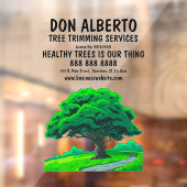 オークの木のロゴ | オーダーメイドの木のトリミングサービス ウィンドウサイン (シート2)