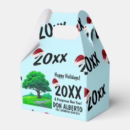 オークの木のロゴ ツリー トリミング ホリデー フェイバーボックス