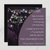 オークの木の夜光結婚の灯 招待状 (正面/裏面)