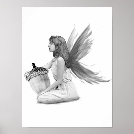 オークの木の妖精とコーン ポスター (正面)