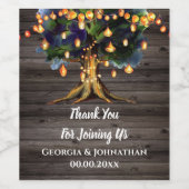 オークの木の弦のライトカントリー・ランタン・ウッド ワインラベル (シングルラベル)