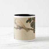 オークの木の枝のカナリア ツートーンマグカップ (中央)