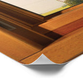 オークの木の枝の木の窓の幻想 ポスター (角)